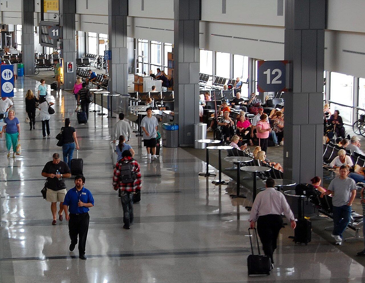 Gate area inside the Barbara Jordan Terminal at Austin Bergstrom International Airport