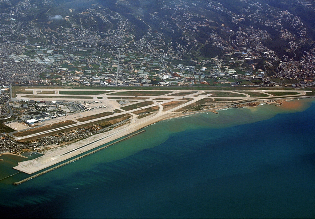 Aerial view of Beirut Rafic Hariri International Airport