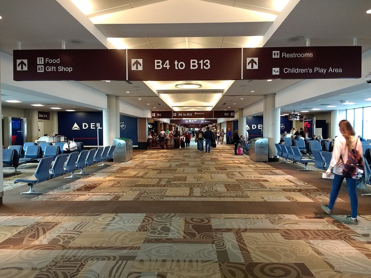 Concourse B gate area at Nashville International Airport