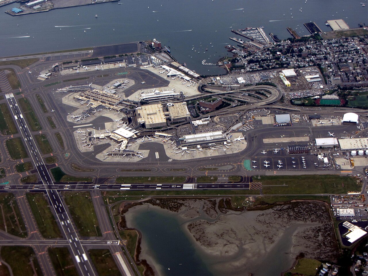 Boston Logan Airport aerial view