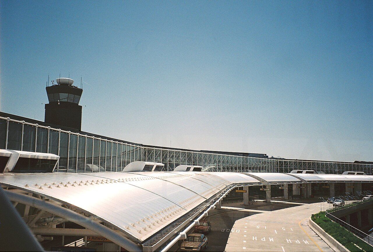 Terminal and control tower at Baltimore Washington International Airport