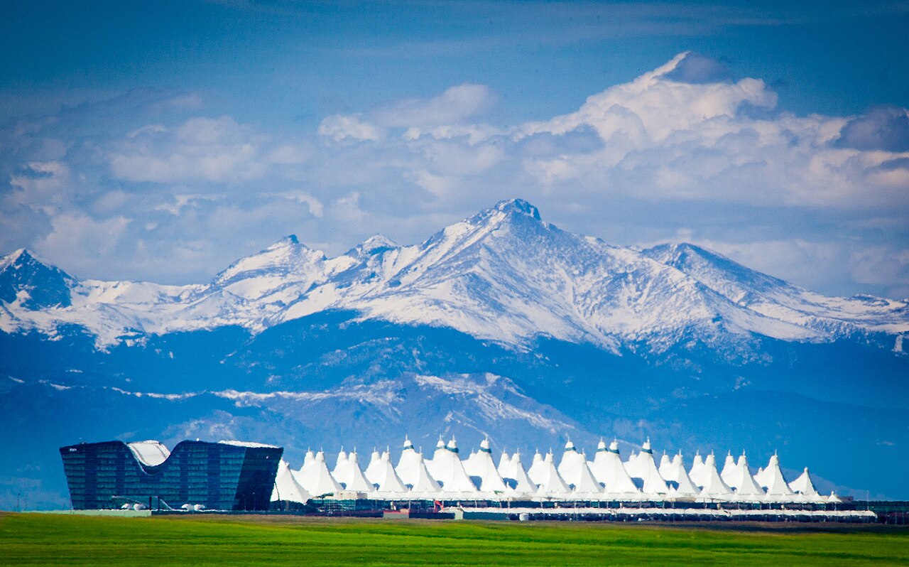 Denver International Airport, the Jeppesen Terminal with its white tented roof