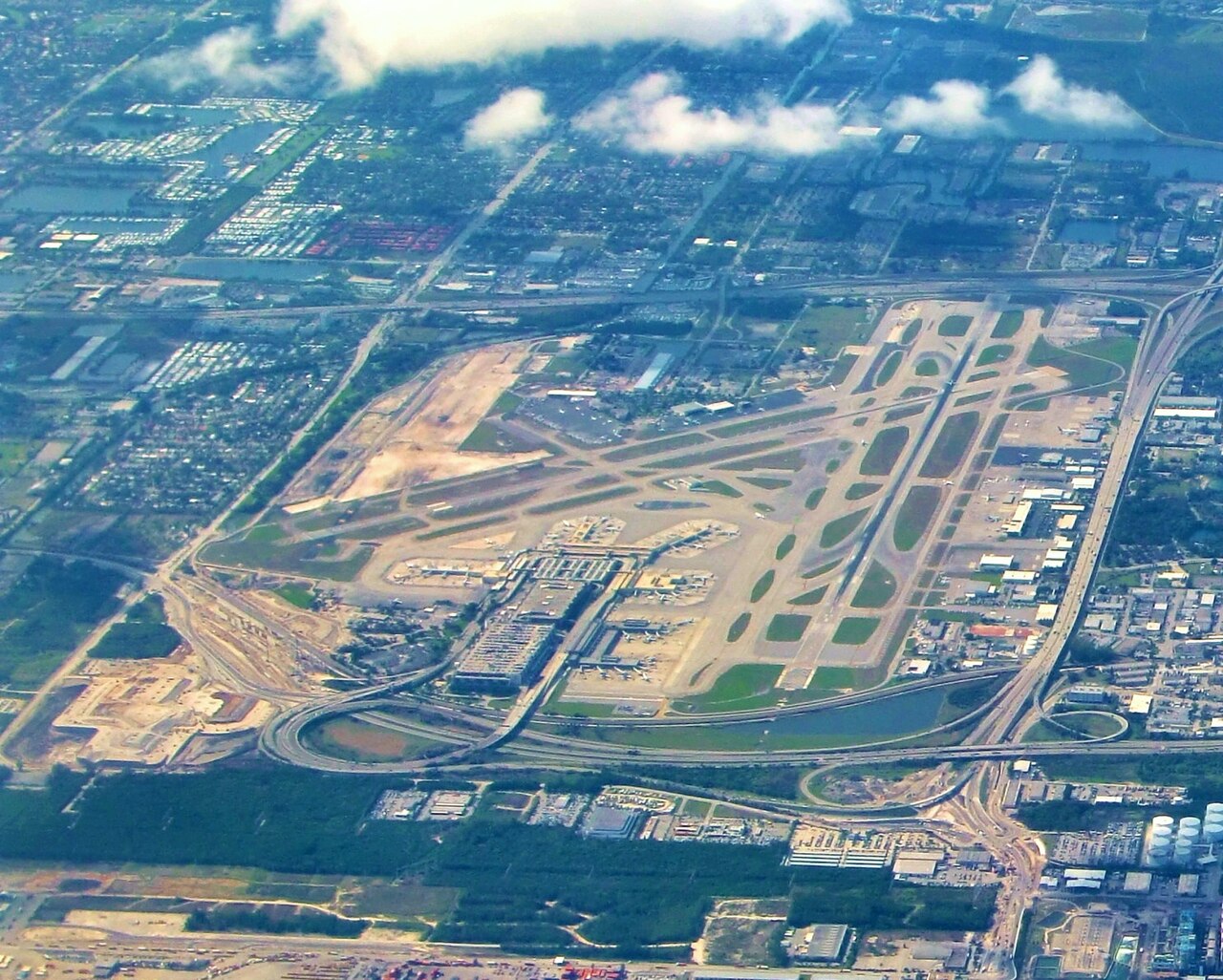 Fort Lauderdale Hollywood Airport aerial view