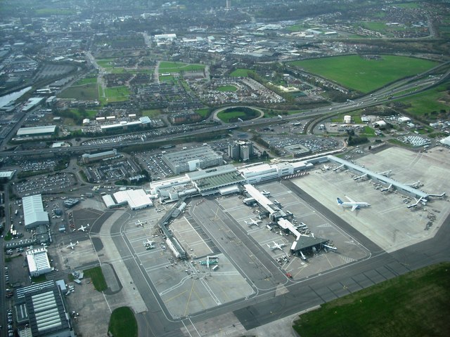 Glasgow Airport from the air