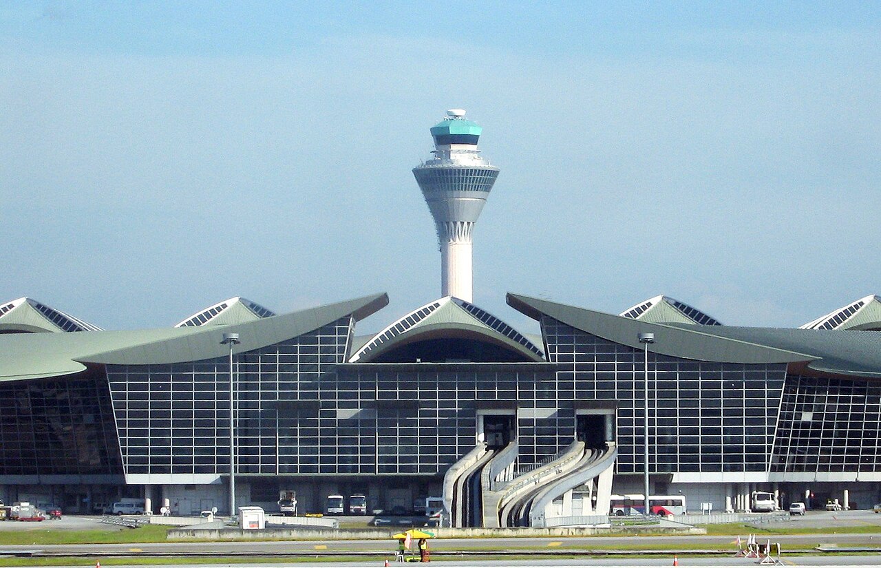 Terminal building and control tower at Kuala Lumpur International Airport