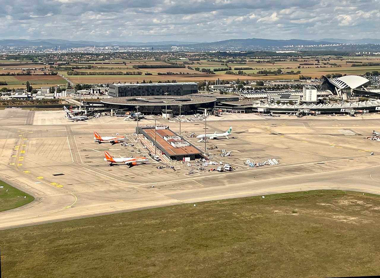 Lyon Saint Exupery Airport terminal and station buildings