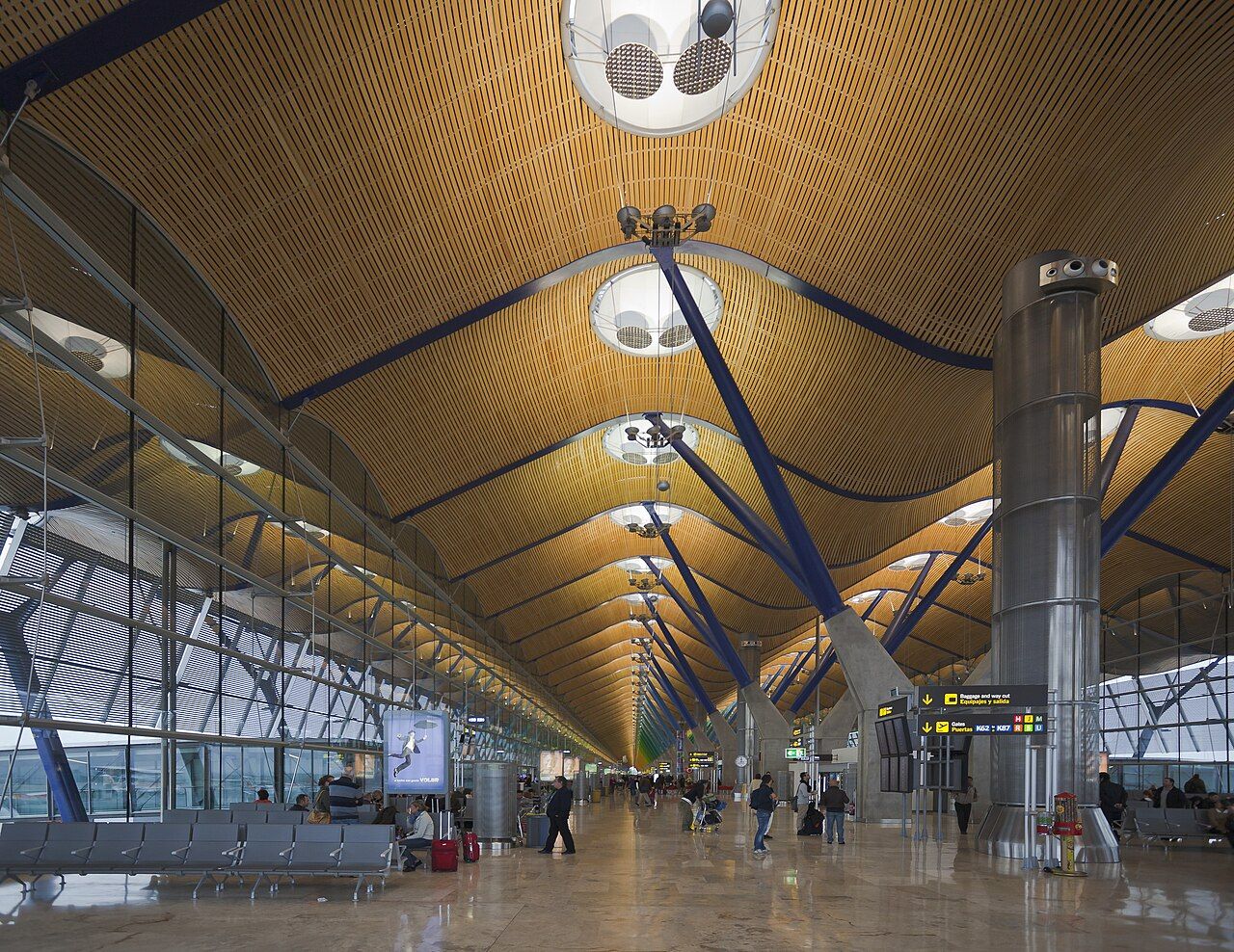 Terminal 4 departures hall at Madrid Barajas Airport