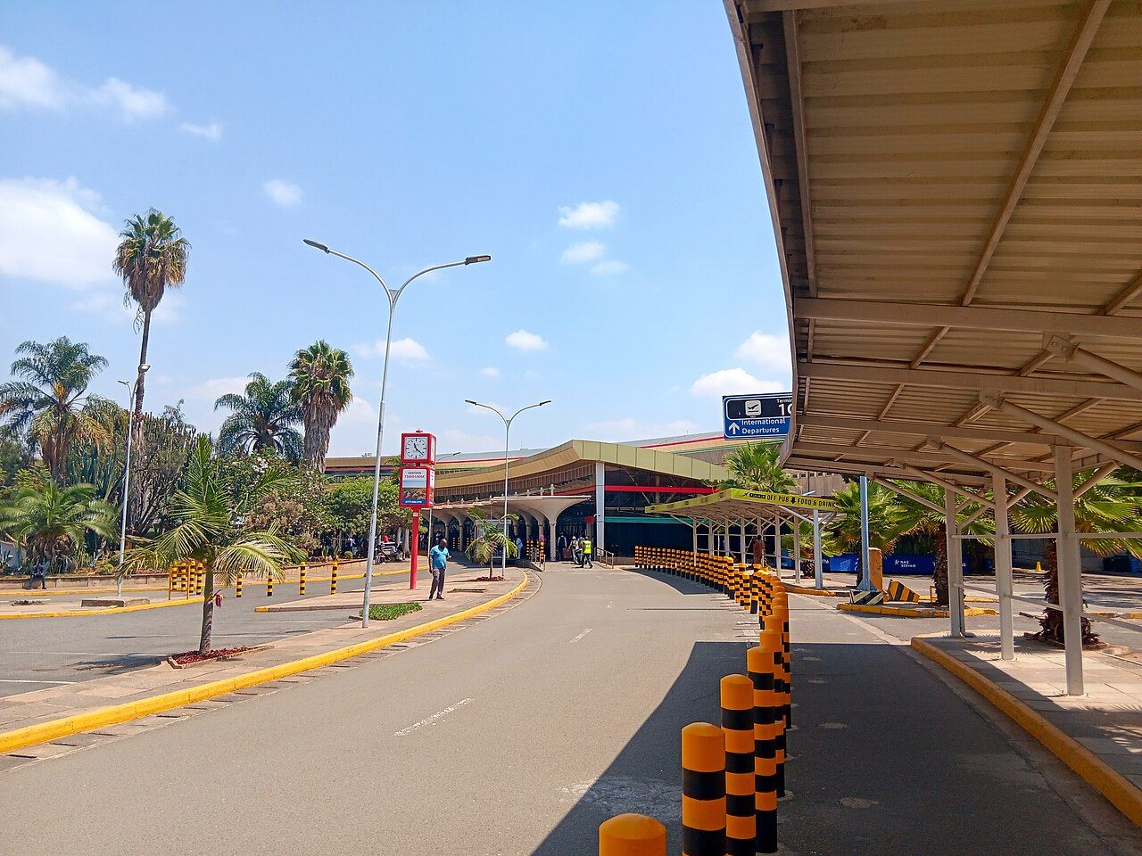 Covered walkway at Nairobi Jomo Kenyatta International Airport