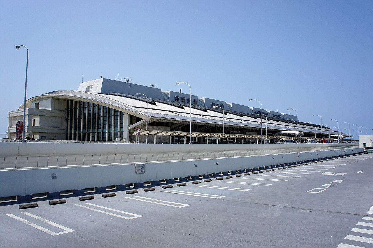Naha Airport terminal building in Okinawa