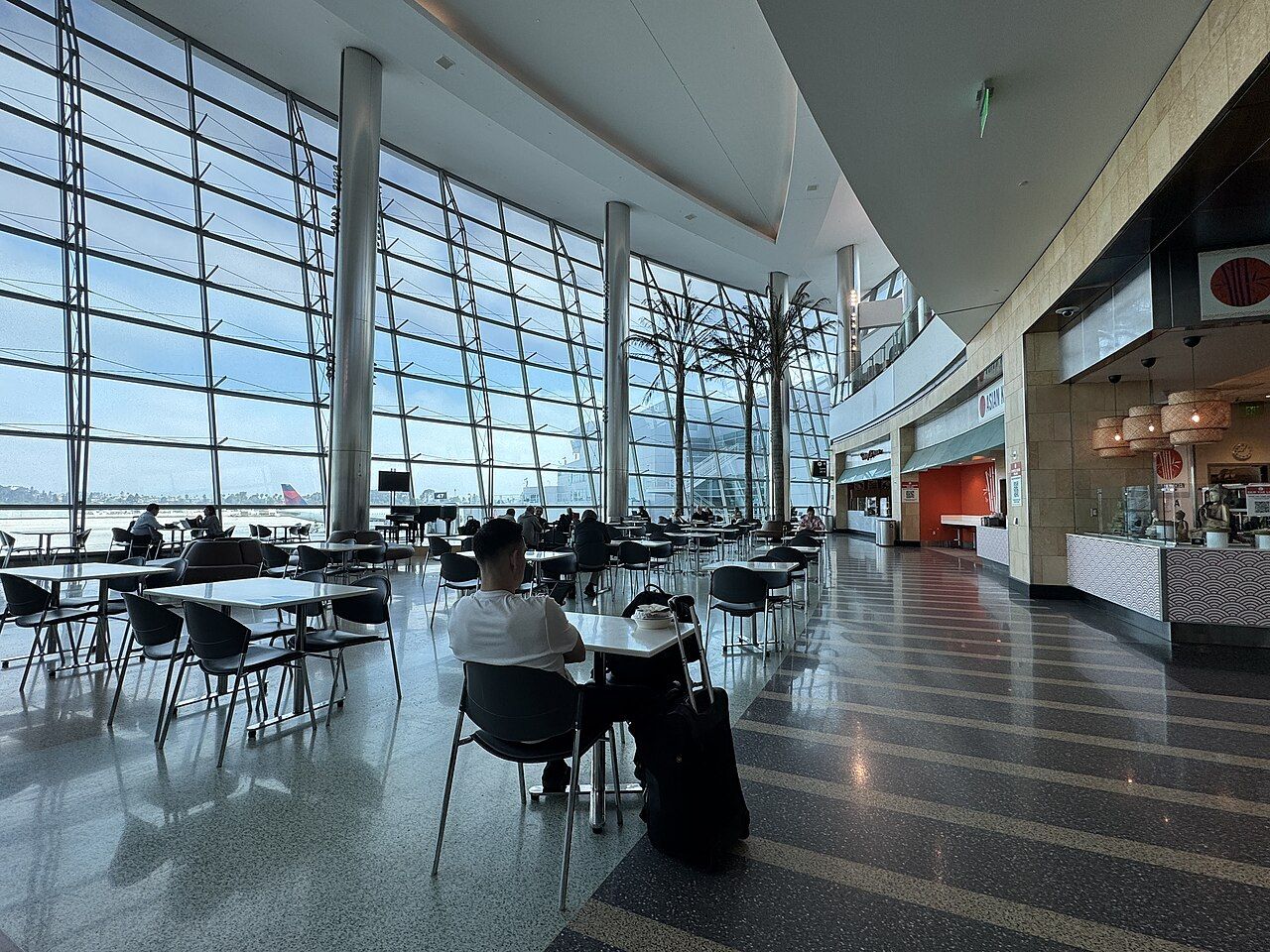 Terminal 2 seating area at San Diego International Airport