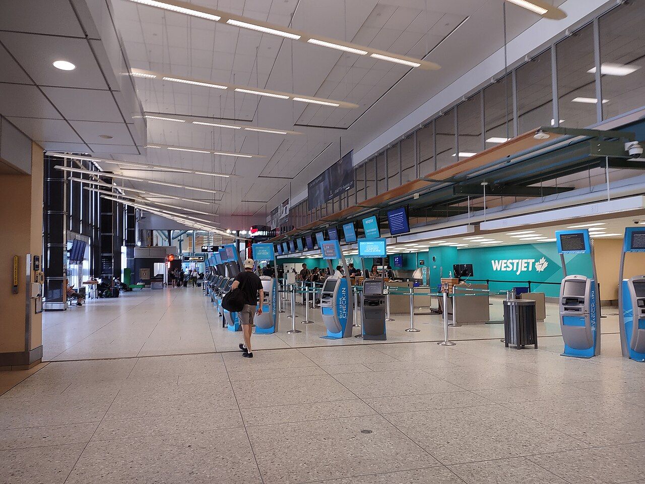 Check in hall at Edmonton International Airport