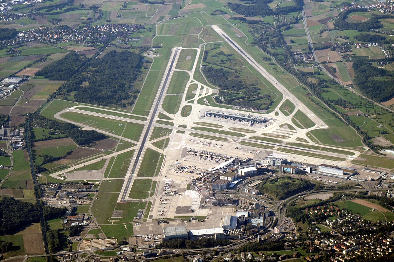 Zurich Airport terminal and airfield